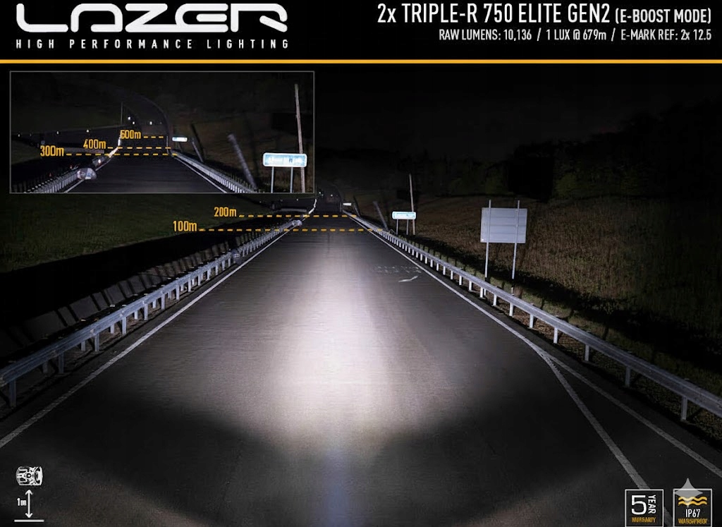 Набір dwóch лампа lazer triple-r 750 elite монтаж w решітка радіатора toyota hilux gr Недорого