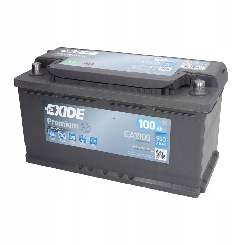 фото №1, Акумулятор exide premium 100ah 900a p+