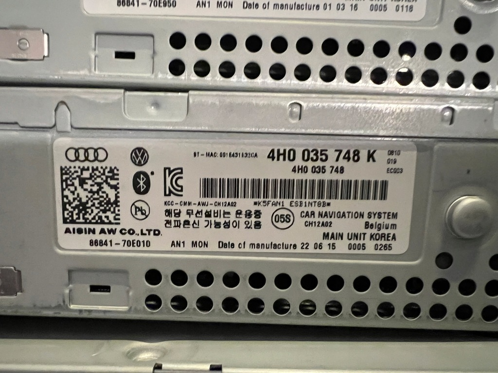 фото №6, Audi a8 s8 d4 lift зчитувач mmi навігація navi 3g+ dvd sim 4h0035746m l k