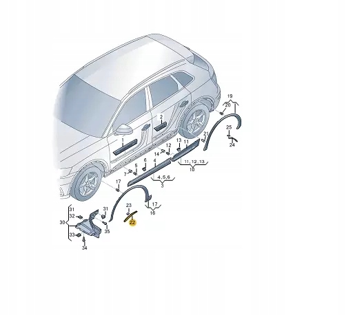 фото №13, Audi q5 fy защита колеса левых дверь передних 80a854969a oem