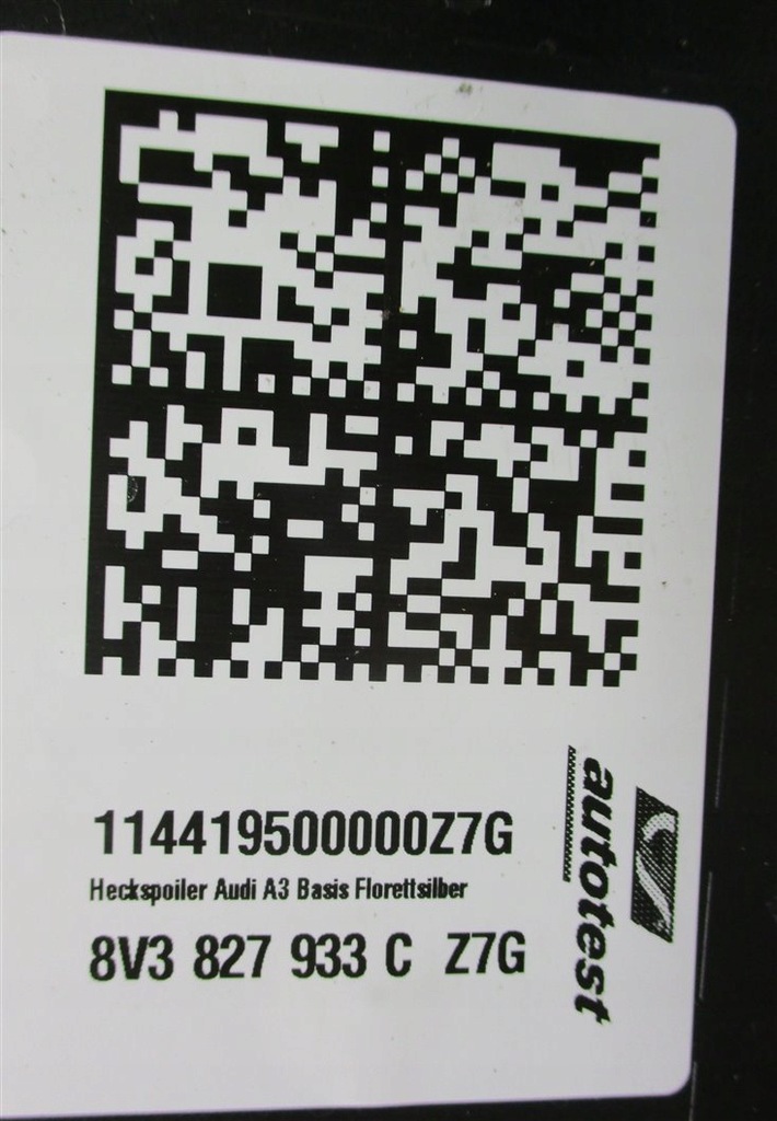 фото №10, Спойлер дах audi a3 8v coupe lz7g 8v3827933c