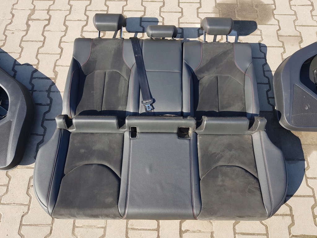 фото №5, Seat leon iii 3 12r- fr hb сиденья skórzanae alcantara заднее сиденье обшивки 5d