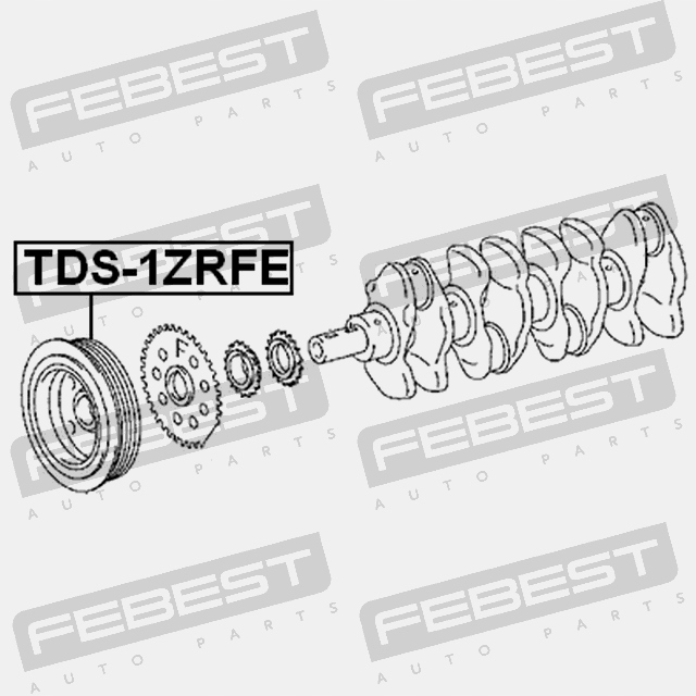 Колесо натяжний вала колінчастого toyota rav4 aca3,ala3,gsa33,zsa | tds-1zrfe fe в Україні