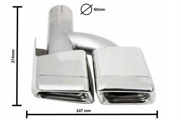 фото №12, Наконечники mercedes w221 зразок amg подвійний