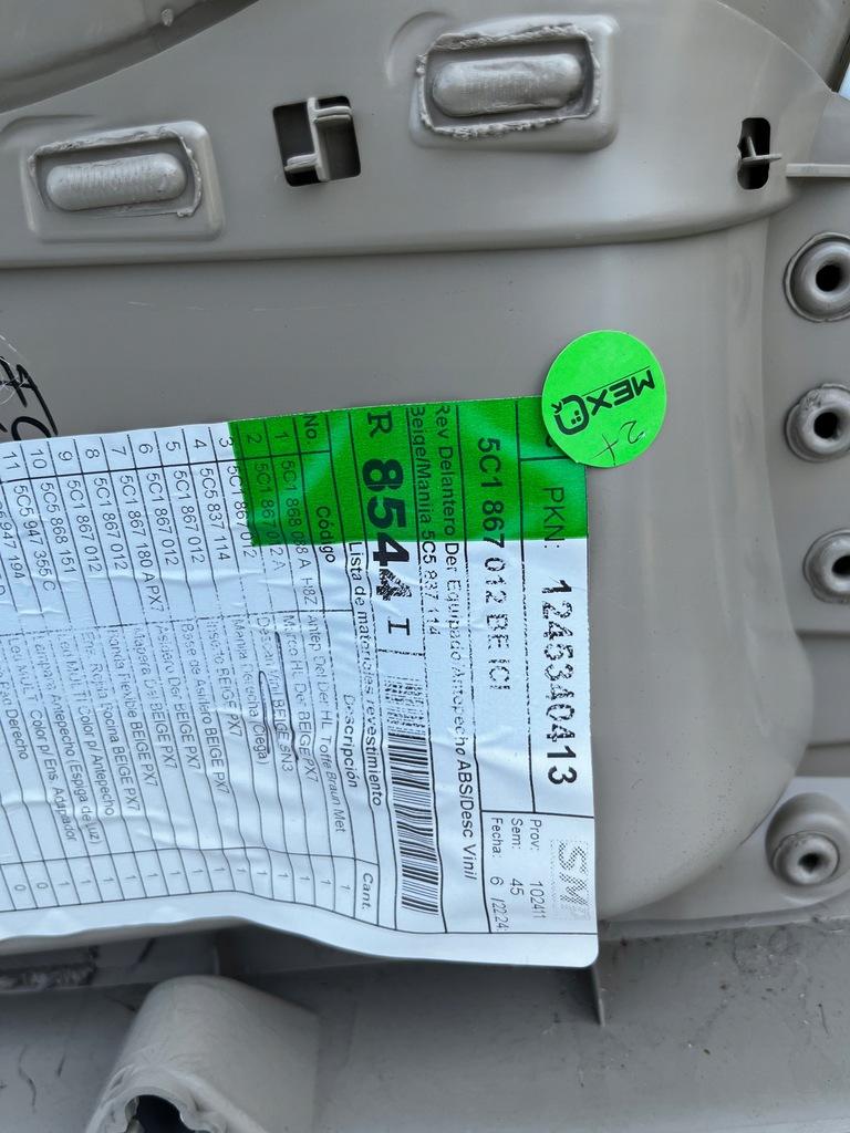 фото №5, Обивка обшивка дверь правый перед vw volkswagen beetle 5c 5c1867012