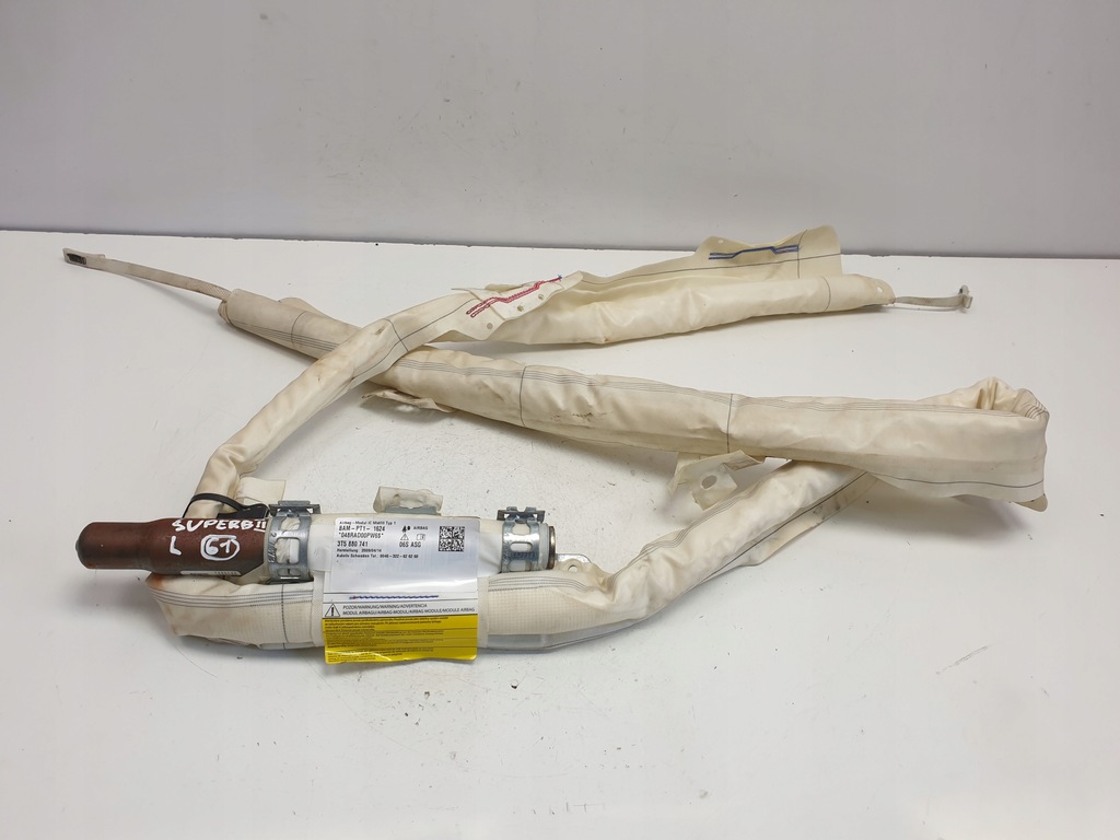 фото №1, Skoda superb ii левая шторка безопасности подушка безопасности 3t5880741