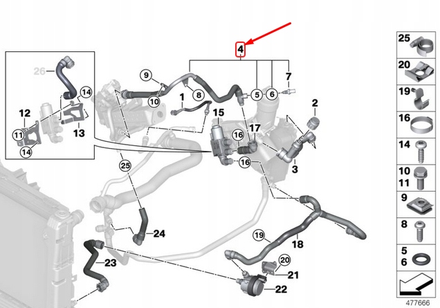 Bmw 1 f20 радиатор egr-zawór переключатель часть 2 линия 11538573715 с Разборки