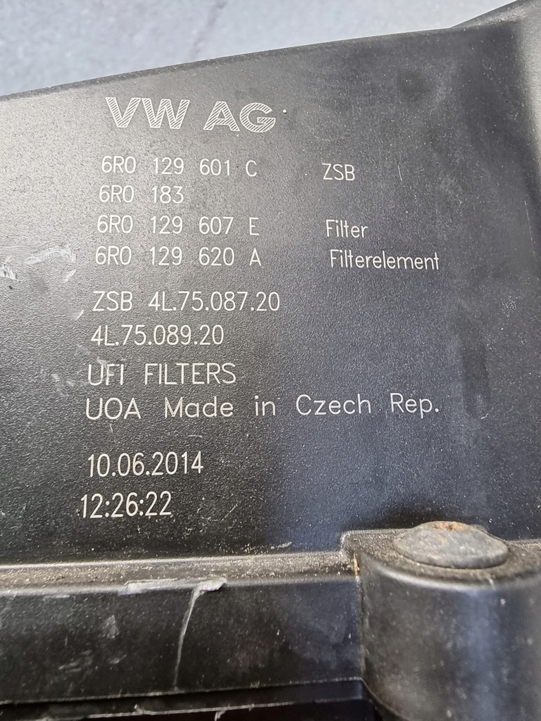 фото №6, Корпус фільтра повітря rapid fabia 6r0129601c