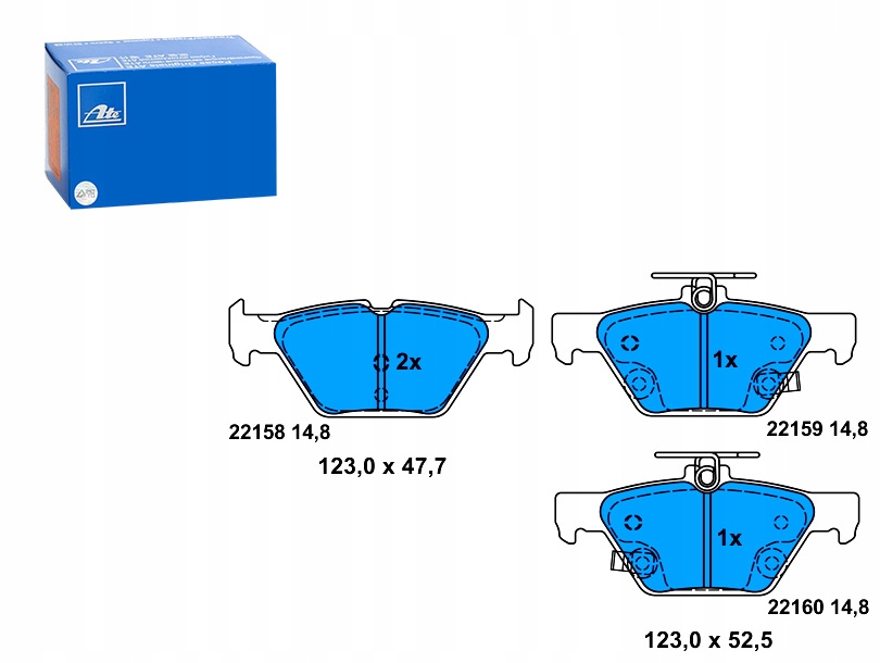 фото №1, Ate 13.0460-7342.2 набор тормозных колодок тормозных, тормоза дисковые