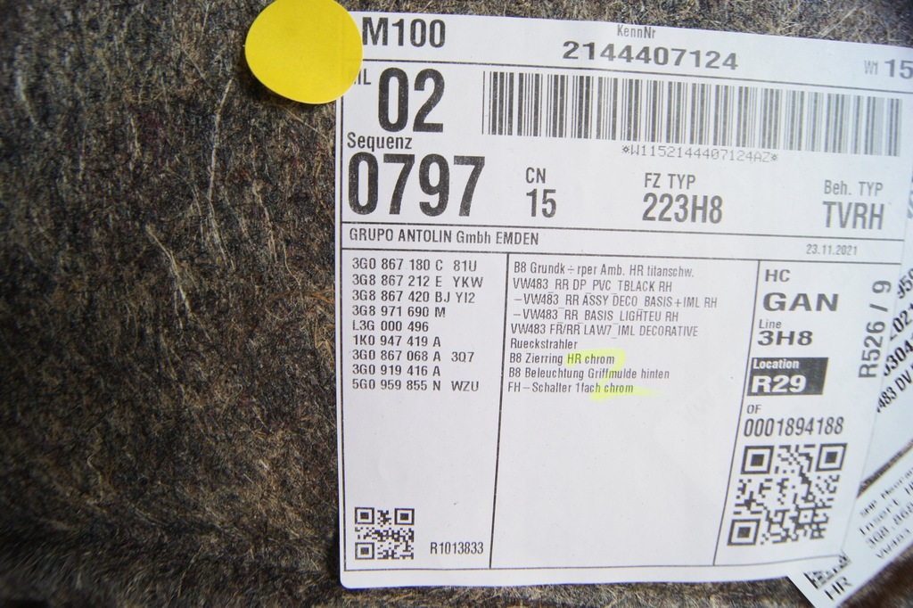 фото №12, Arteon обшивка обивка дверь правый задняя 3g8867212e