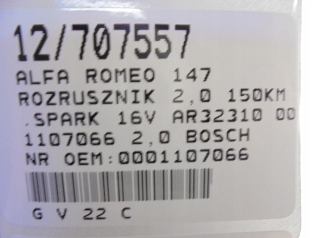 фото №9, Alfa romeo 147 стартер 2,0 150km t.spark 16v ar32310