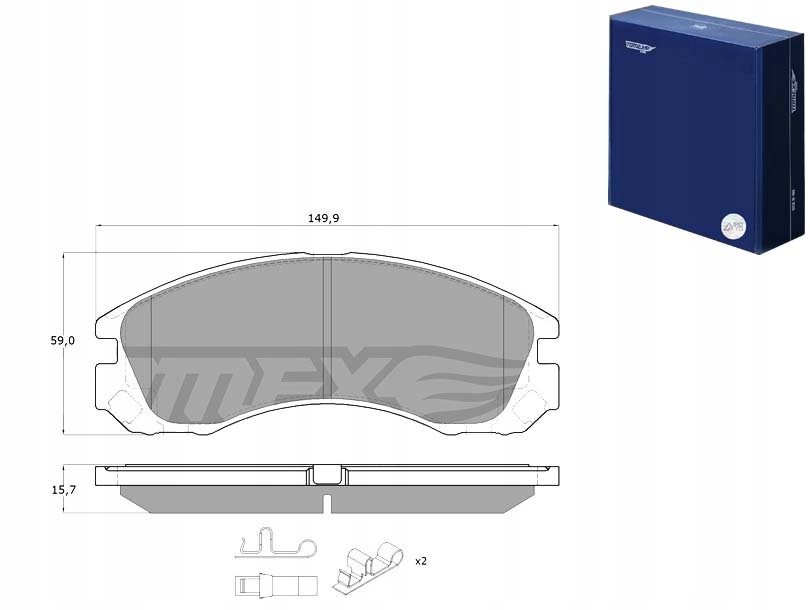 фото №1, Гальмівні колодки гальмівні mitsubishi outlander 03- перед tomex brakes