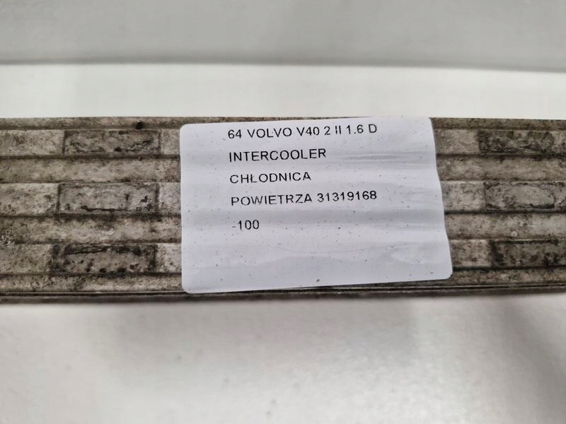Volvo v40 2 2 1.6 d інтеркулер радіатор повітря 31319168 Недорого