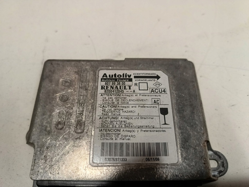 фото №2, Модуль датчик подушка безпеки renault scenic ii 8200412045