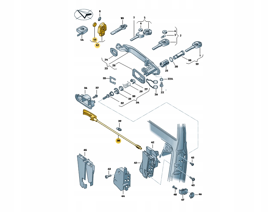 фото №12, Трос двері передніх seat alhambra vw sharan