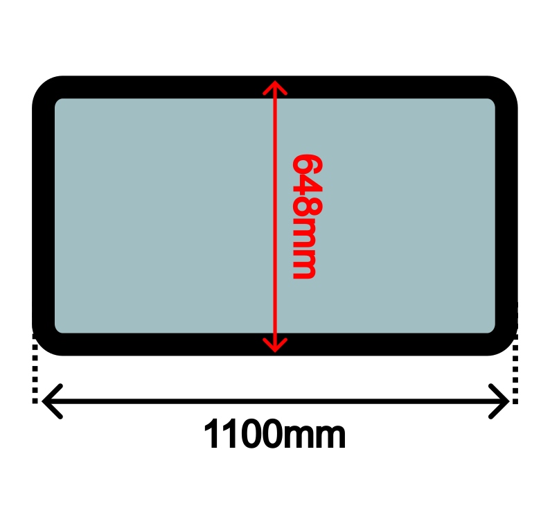 фото №1, Скло бічна bok ліва renault master ii 1110x648 0300