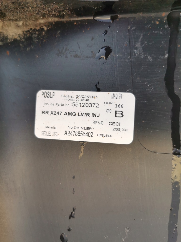 фото №16, Дифузор бампера задня заднього mercedes glb w247 amg 19- a2478858402