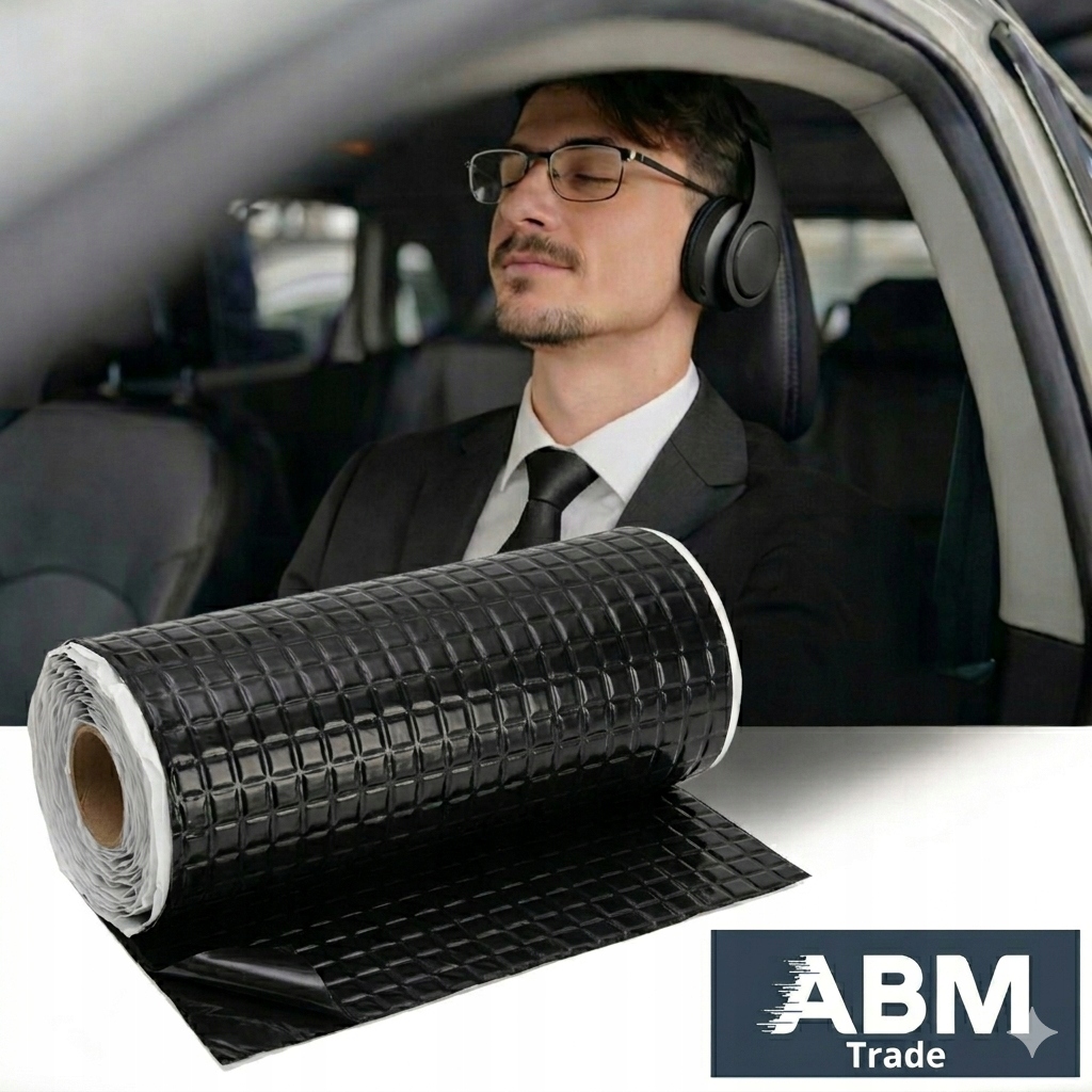 Мат шумоизоляционная бутиловая к автомобиля черная алюминий клей 2mm 25x25cm Оригинал