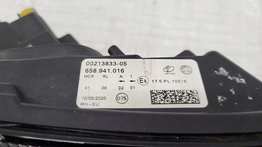 фото №4, Фара лампа передняя правая skoda kamiq 658 full led