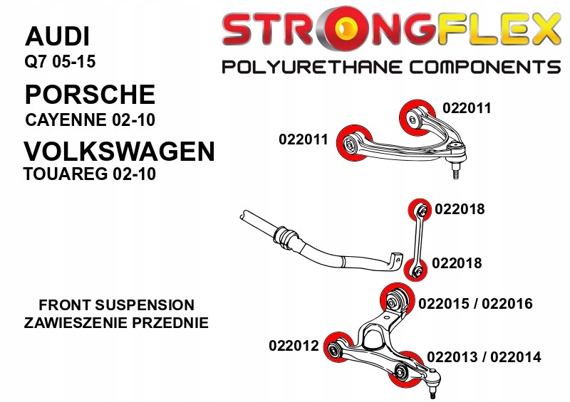 фото №2, 022018b - втулка з'єднувач стабілізатора передній strongflex