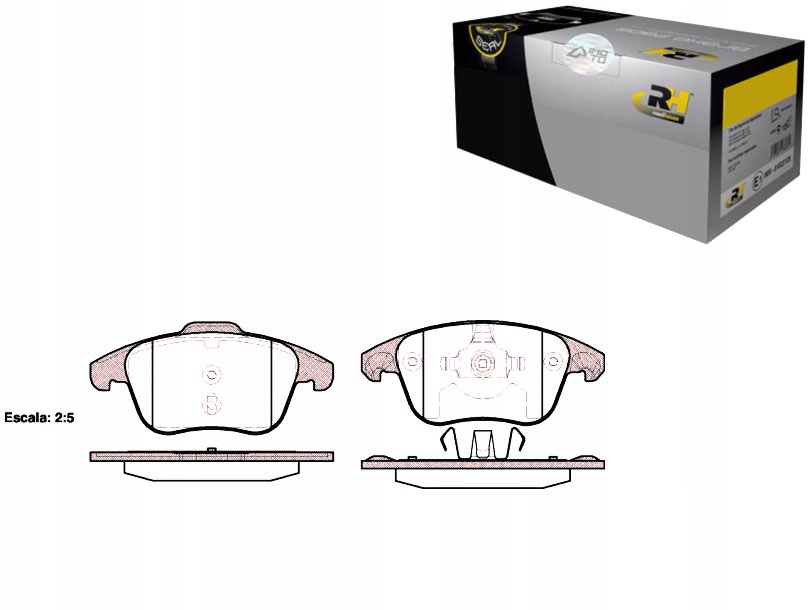 фото №1, Тормозные колодки тормозные citroen c4 ds4 19mm wva24557 road