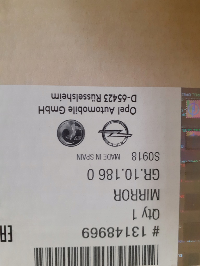 фото №1, Скло дзеркало праве opel combo c 13148969