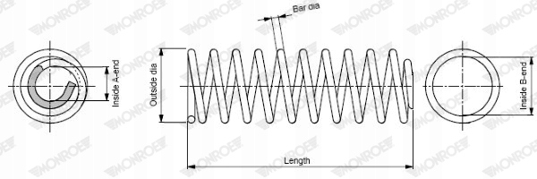 фото №3, Monroe пружина подвеска задняя sp3709