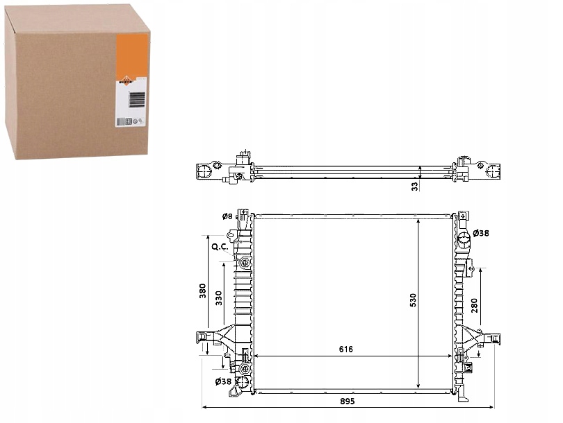 фото №1, Nrf 58356 радиатор, система охлаждение двигателя