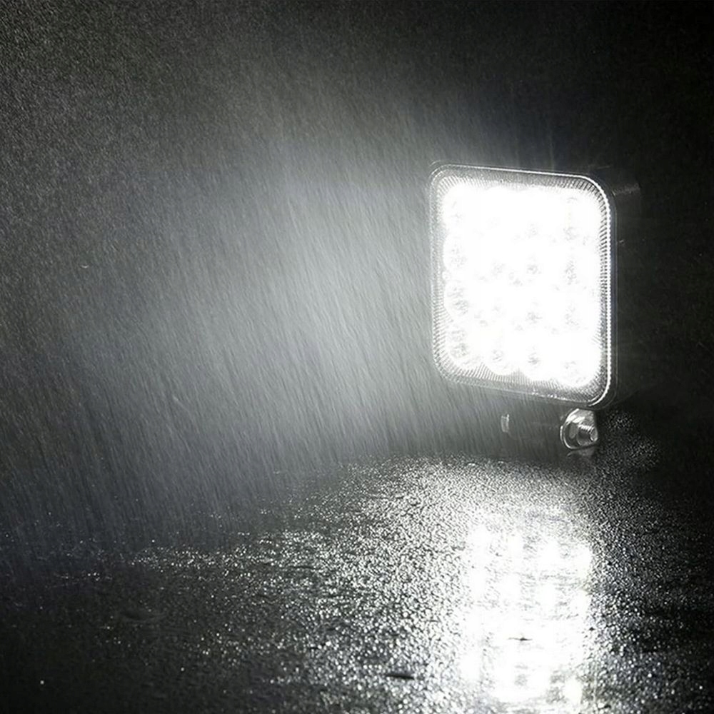 Лампа робоча протитуманна фара 16 led 48w гомологація 12-24v ip67 83x83mm 4 штуки Київ