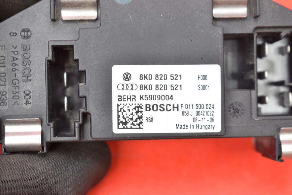 фото №7, Резистор обдув резистор резистор 8k0820521 f011500024 audi q5 8r 08-12