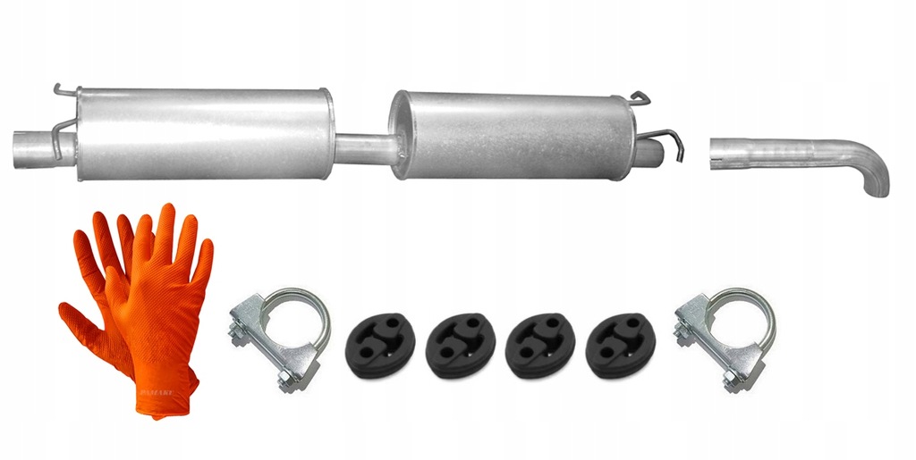 фото №1, Ford transit 2.4 di 00-06 гасник середній + труба