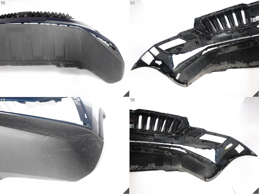 фото №13, Skoda karoq 57a lift 22- бампер решітка радіатора хром + спойлер перед bez омивачі