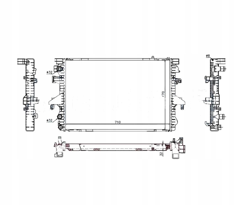фото №1, Радиатор wody vw transporter t5 2004- 7h0121253f