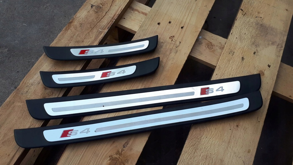 фото №1, S4 b8 lift накладки молдинг пороговые накладки 4x