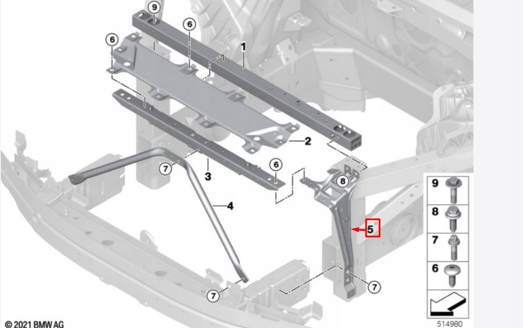 фото №10, Bmw ix i20 кронштейн правого фара 51648737028