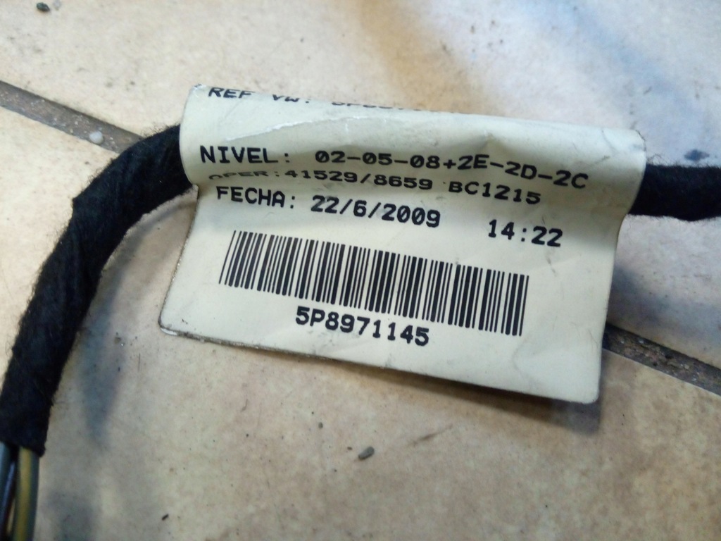 фото №9, Электропроводка жгут крышки seat altea xl kpl. oryg.