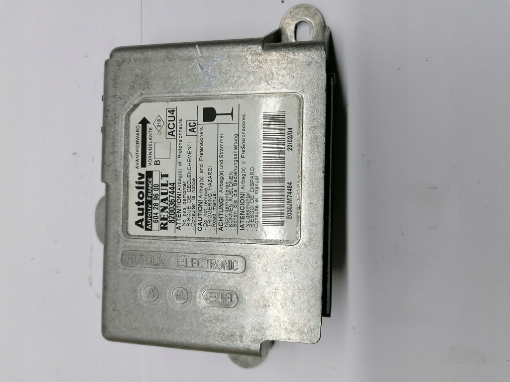 фото №1, Модуль датчик подушка безопасности renault оригинальный номер 8200367444