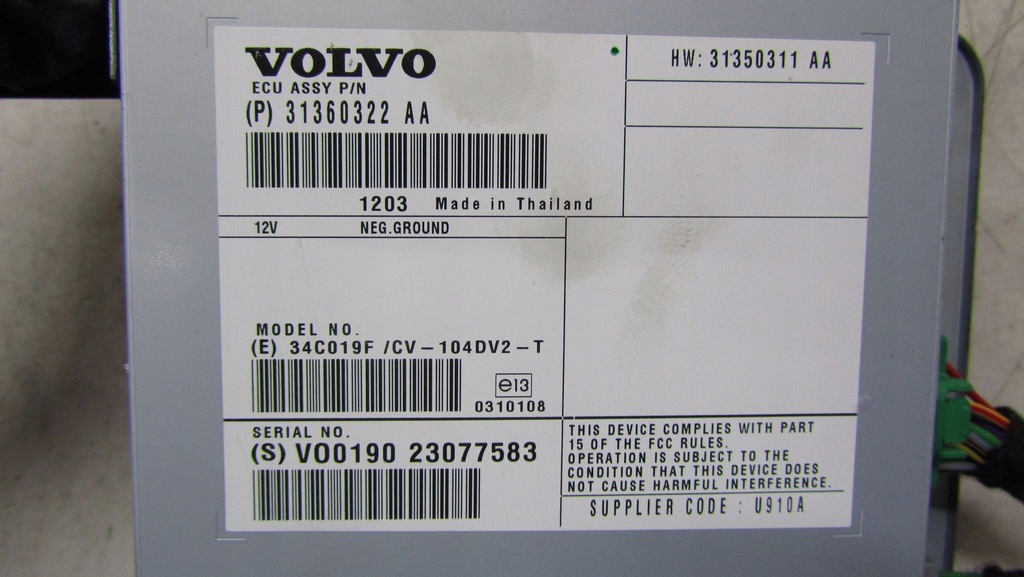 фото №4, Volvo xc60 усилитель радио 31360322 08-13