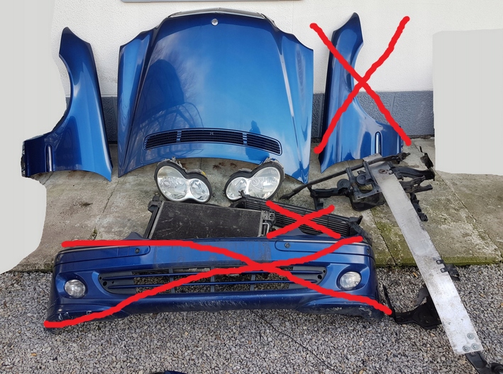 фото №1, Mercedes w203 lift 2.2 cdi kompletny перед 345u