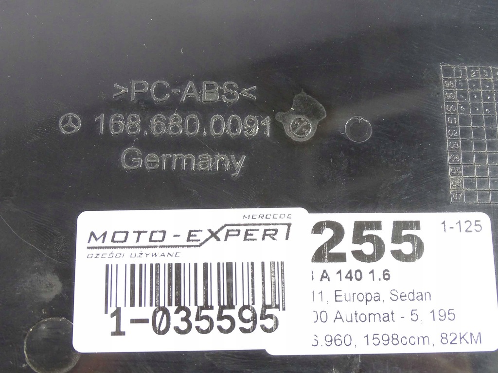 фото №6, Mercedes a w168 бардачок панели приборной панели приборная панель