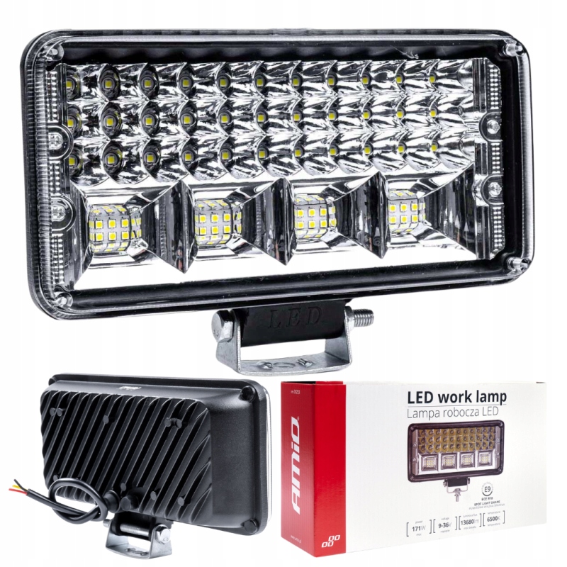 фото №1, Лампа рабочая противотуманная фара led прожектор 12v 24v 57xled 171w противотуманные фары гомологация