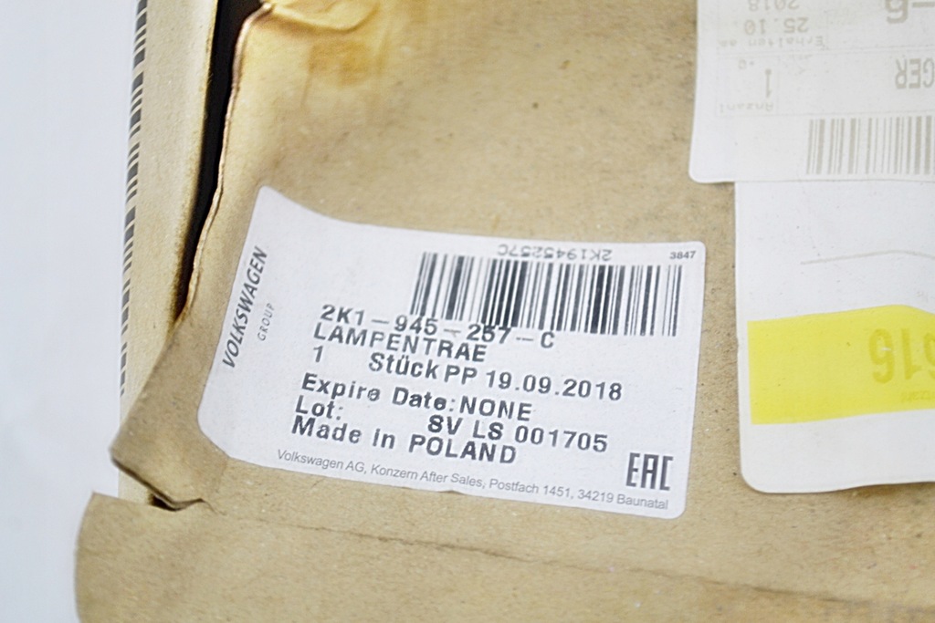 фото №13, Caddy iv вкладыш лампы левый задняя 2k1945257c новый oryg