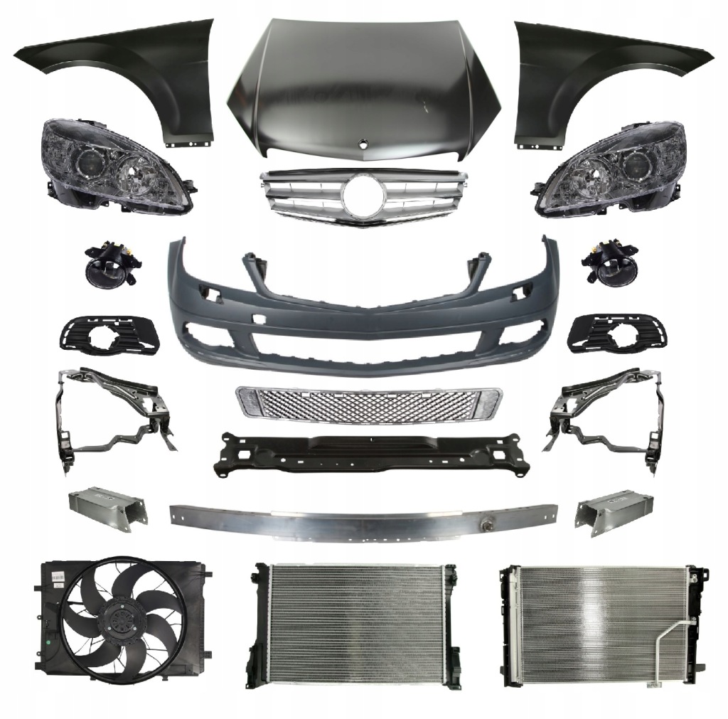 фото №1, Mercedes c w204 07-11 перед капот лампа крыло