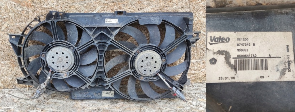 фото №1, Вентилятор радіатора chrysler voyager iv 2.8 crd