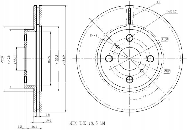 фото №1, Тормозные диски ham. 2szt toyota p. yaris yaris verso 99-05