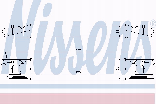 Nissens 96604 радиатор воздуха наддувочный в Украине