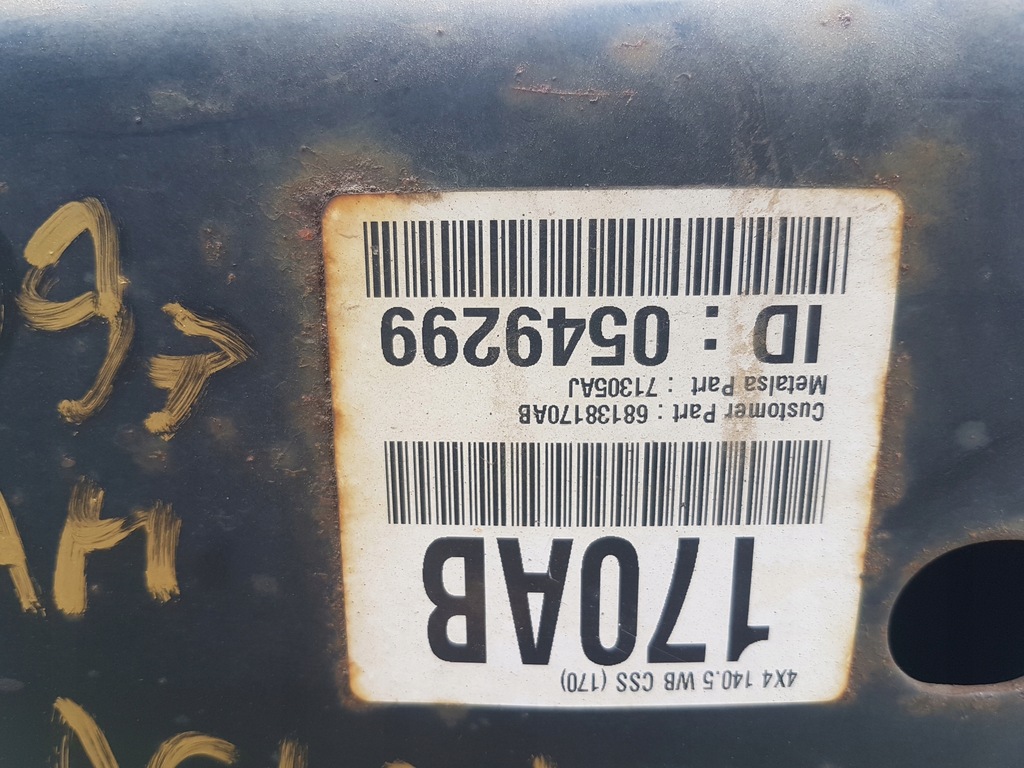 фото №8, Dodge ram 09- рама опорный 4x4 длинная кабина 5.7 usa