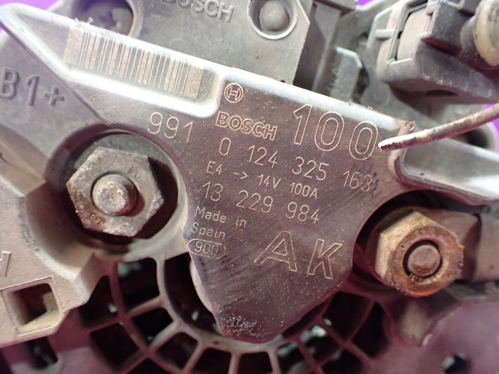 фото №6, Opel astra h 1.6 115km генератор 0124325163