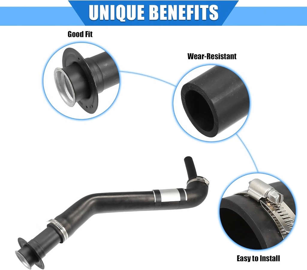 фото №2, Wąż труба заливной топлива резиновый do forda rangera цвет чёрный