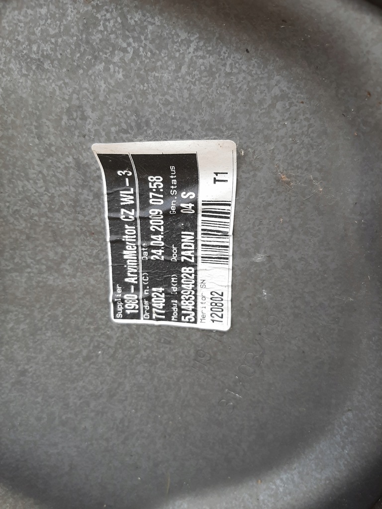 фото №10, Дверь правый задняя задние skoda fabia 2 ii 5j красные